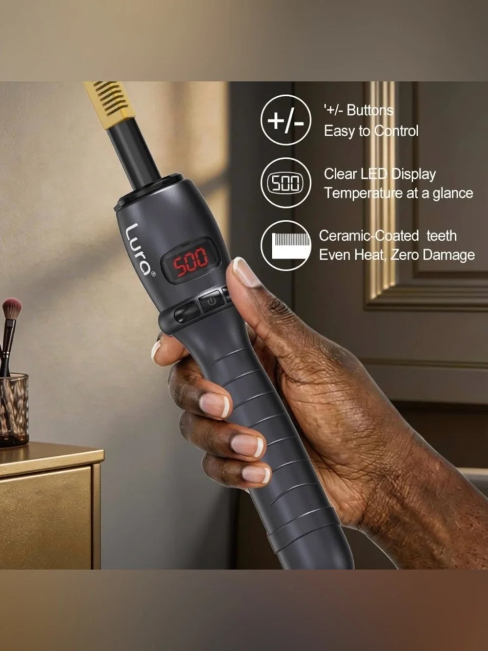 Lura Professional Ceramic Hot Pressing Comb